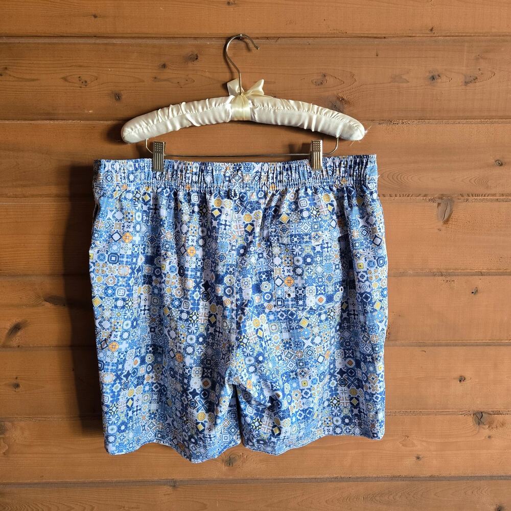 Johnnie-O Surf Short Santana Half Elastic Swim Maverick Blue XL Pockets Swimwear - Picture 4 of 5
